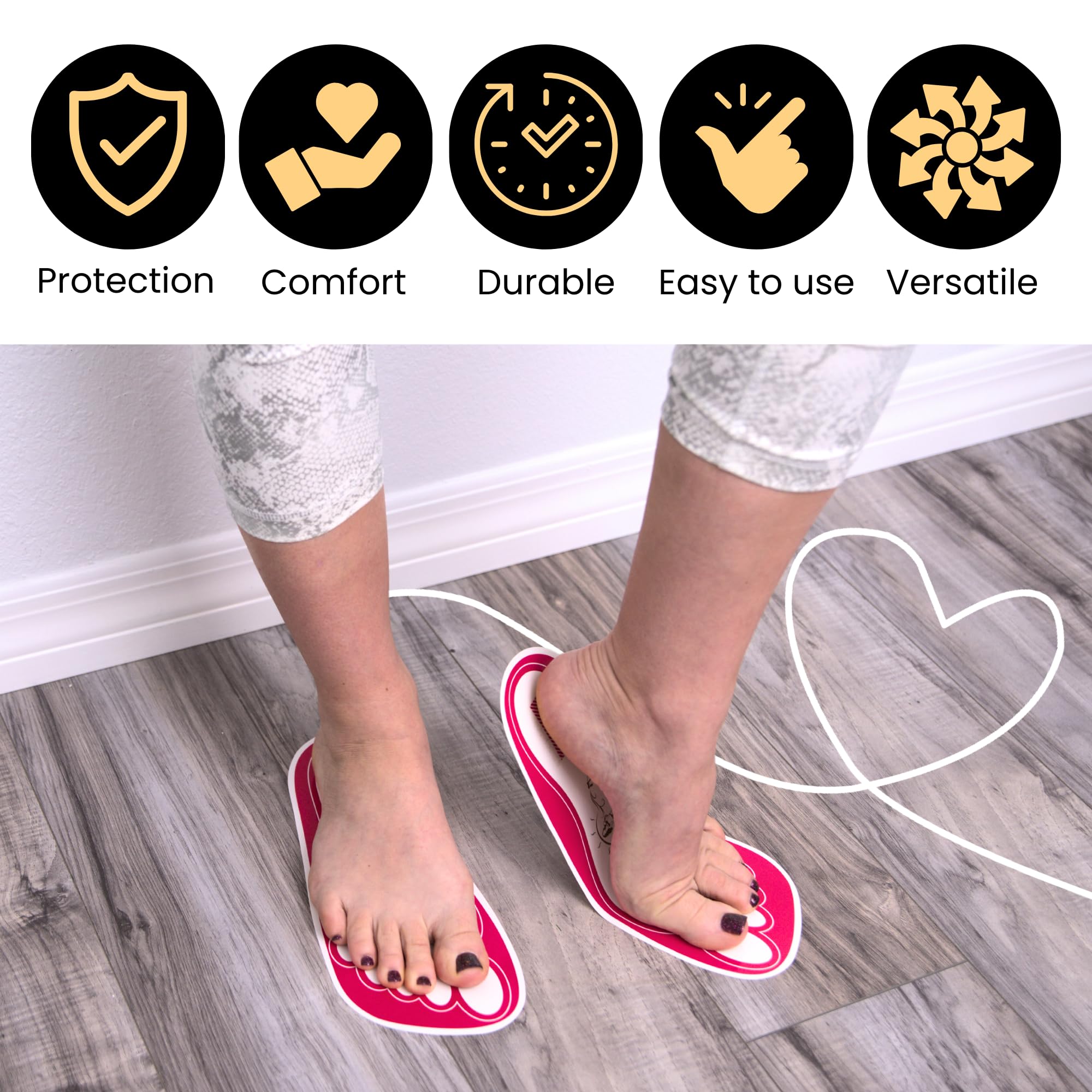 Protège-pieds HeeStar taille unique, confort en salon