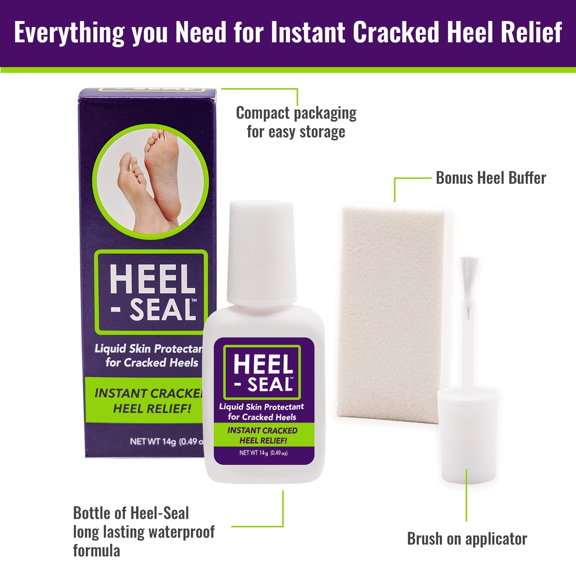 Heel-Seal pieds après application, peau protégée et souple.