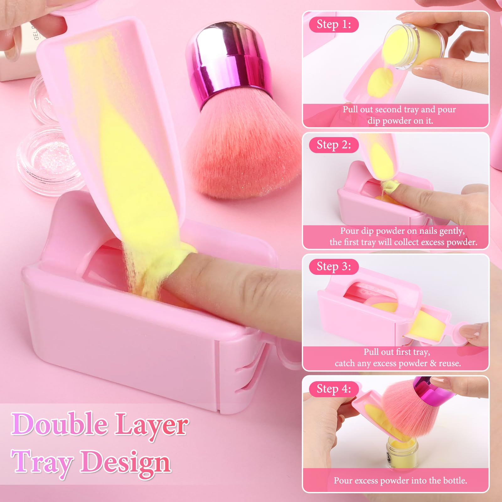 La brosse poussière heemeei capture les résidus pour un travail net.