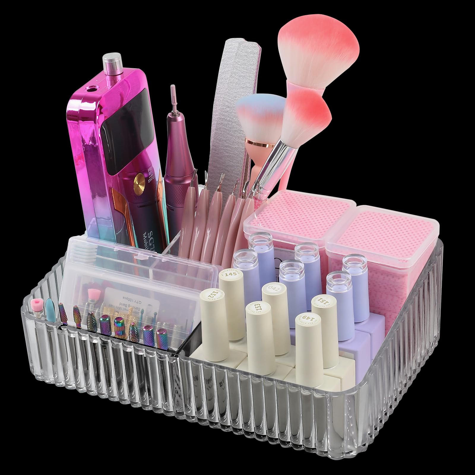 heemeei étui transparent embouts perceuse, rangement clair et pratique pour le matériel