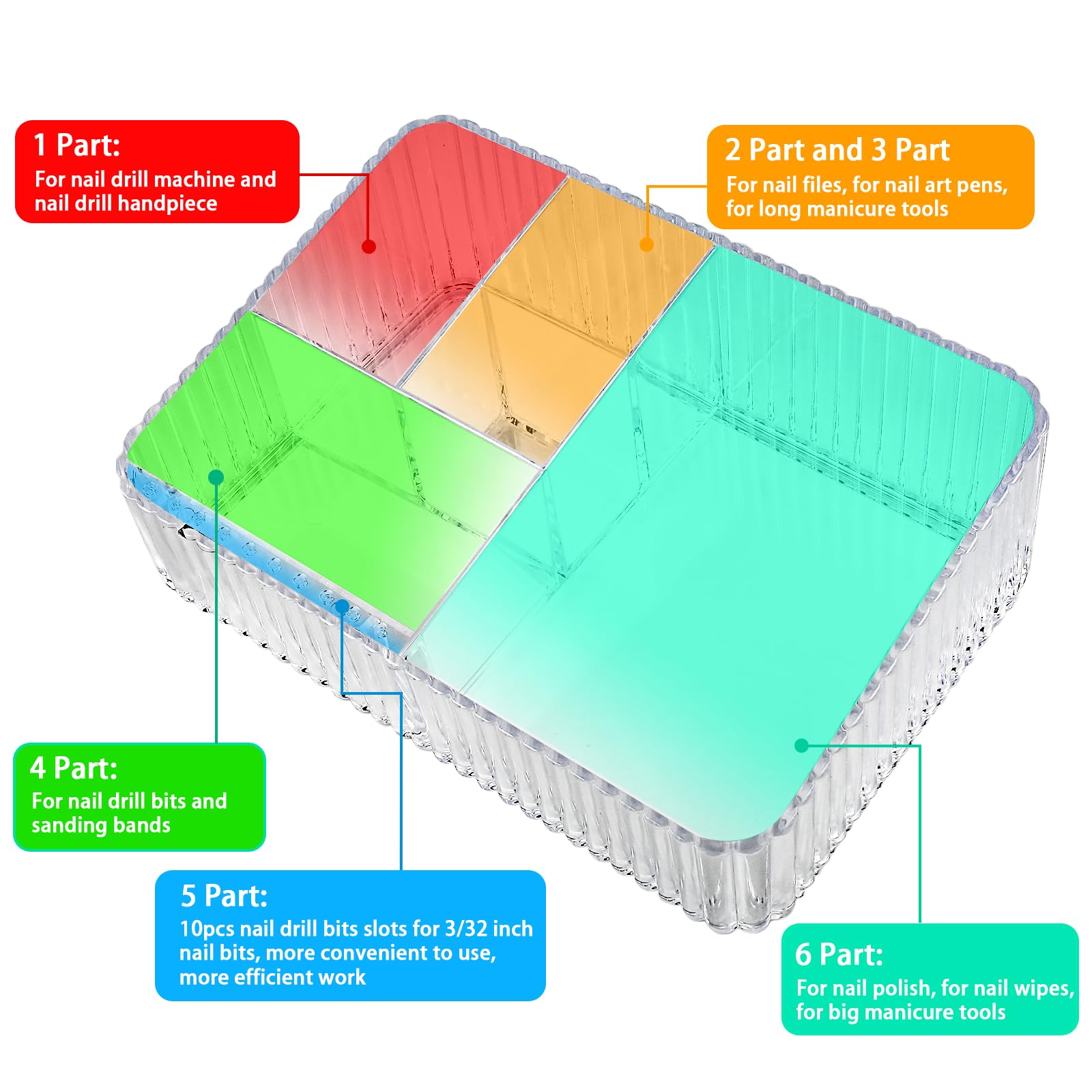 heemeei support outils manucure compact, idéal pour petits espaces