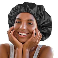 Bonnet Heerf couvrant les cheveux longs pour une douche efficace.