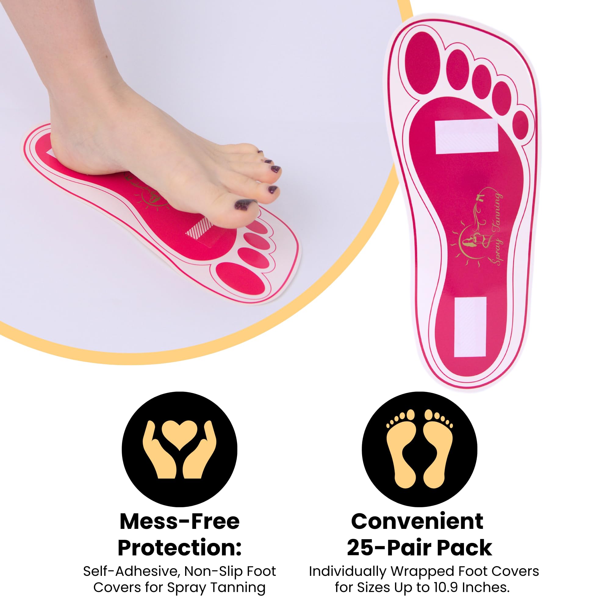 Protections-pieds HeeStar en carton adhésif, hygiéniques et pratiques pour les salons.