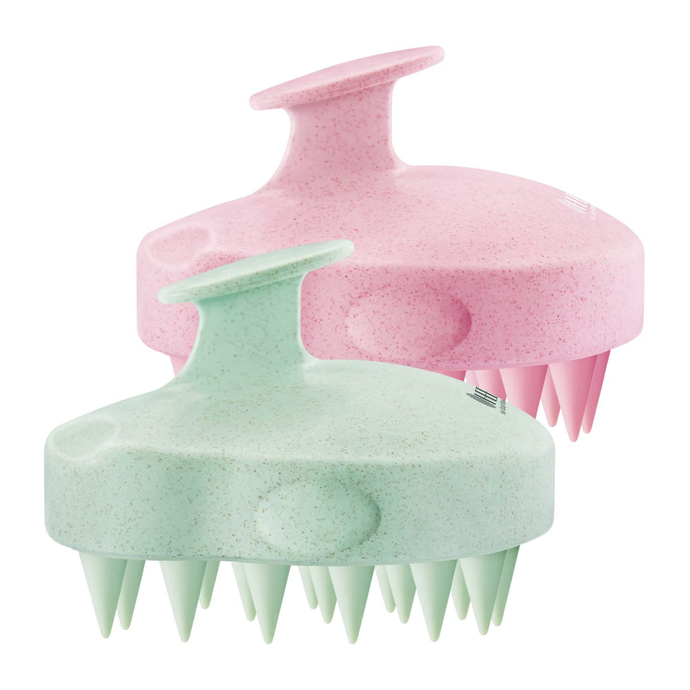 HEETA massageur de cuir chevelu rose, massage apaisant et stimulation du cuir chevelu.