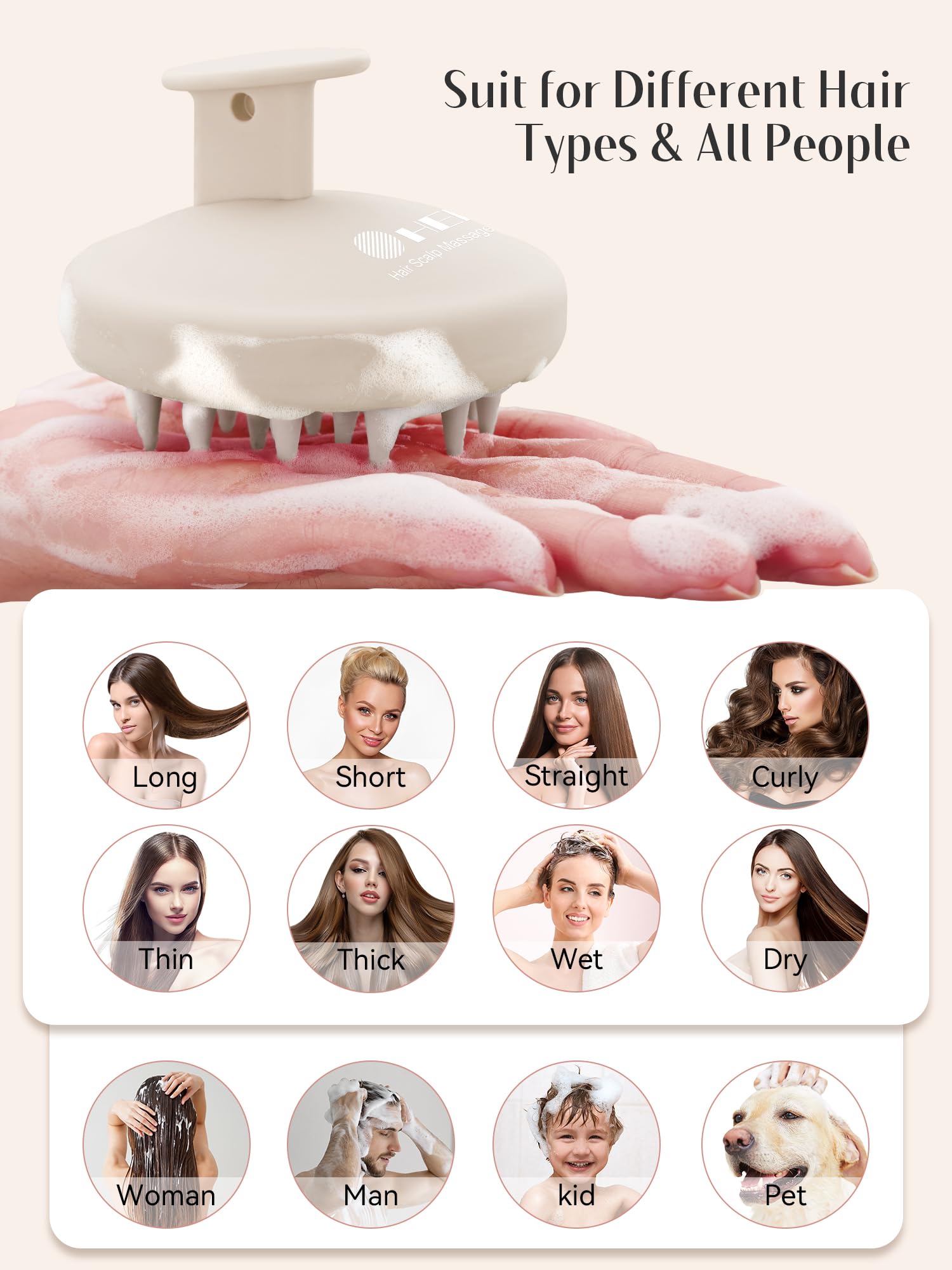 HEETA protection ongles et cuticules pendant le massage cuir chevelu.