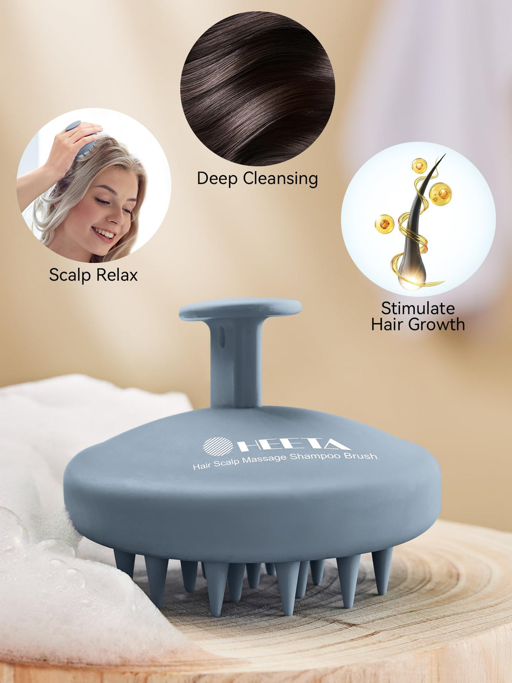 HEETA Utilisation humide ou sèche pour massage rapide dans la douche