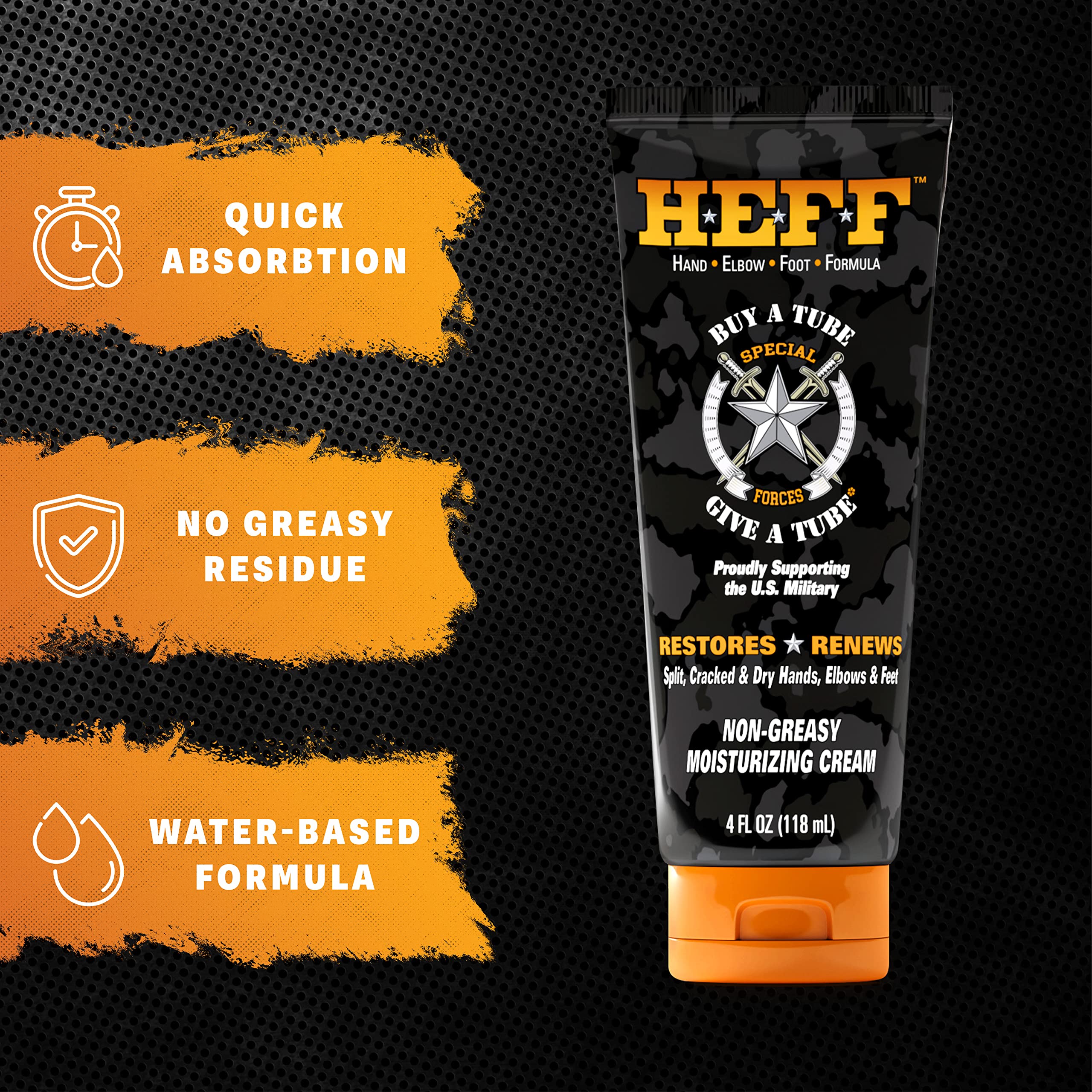 HEFF crème pieds peaux sèches, hydratation ciblée.