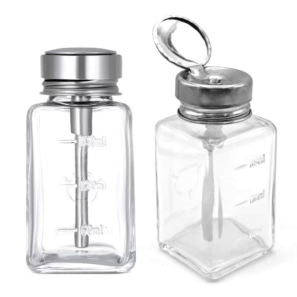 HEHIPLE bouteille pompe verre 180ml pratique pour démaquillant et lotions