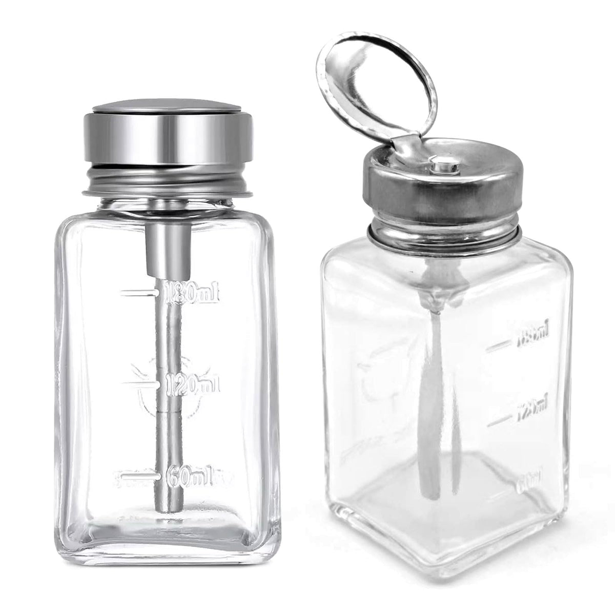 HEHIPLE bouteille pompe verre 180ml pratique pour démaquillant et lotions