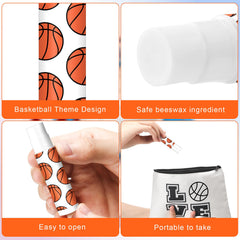 Baume lèvres jasmin Heigble, design basket-ball attrayant pour usage quotidien.