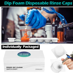 Heigble dip foam rinse cup with sponge lining aids quick ink cleaning.