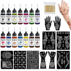 HEILFNL temporary tattoo ink bottles display for bold colors