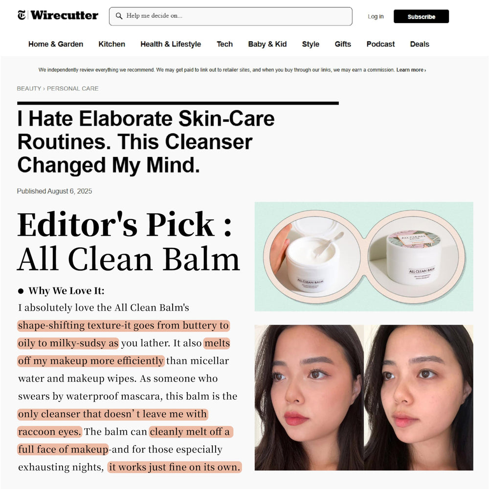 HEIMISH All Clean Balm Mandarin - démaquillage efficace des yeux et lèvres sans picotement.