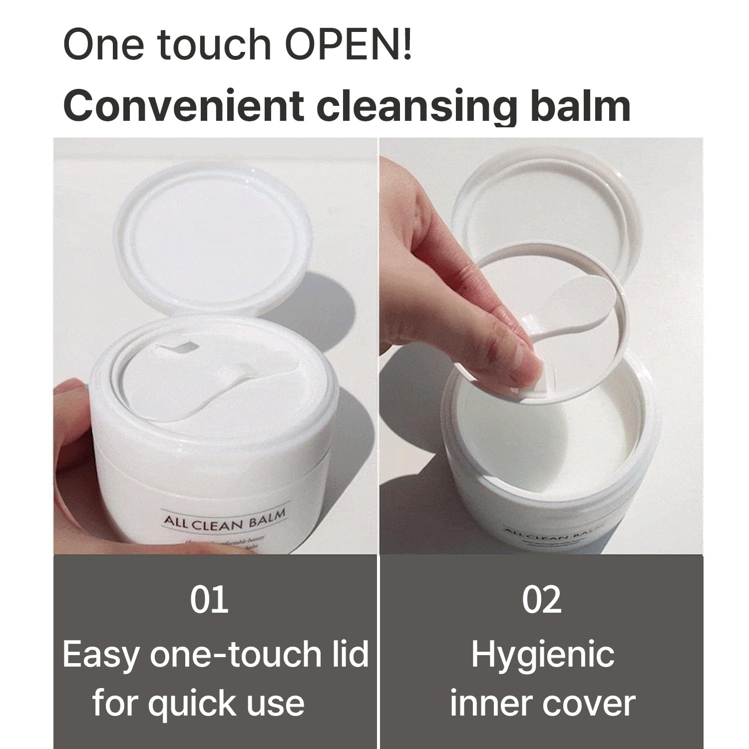 HEIMISH All Clean Balm – Convient à tous types de peau, nettoyage sans résidu gras.