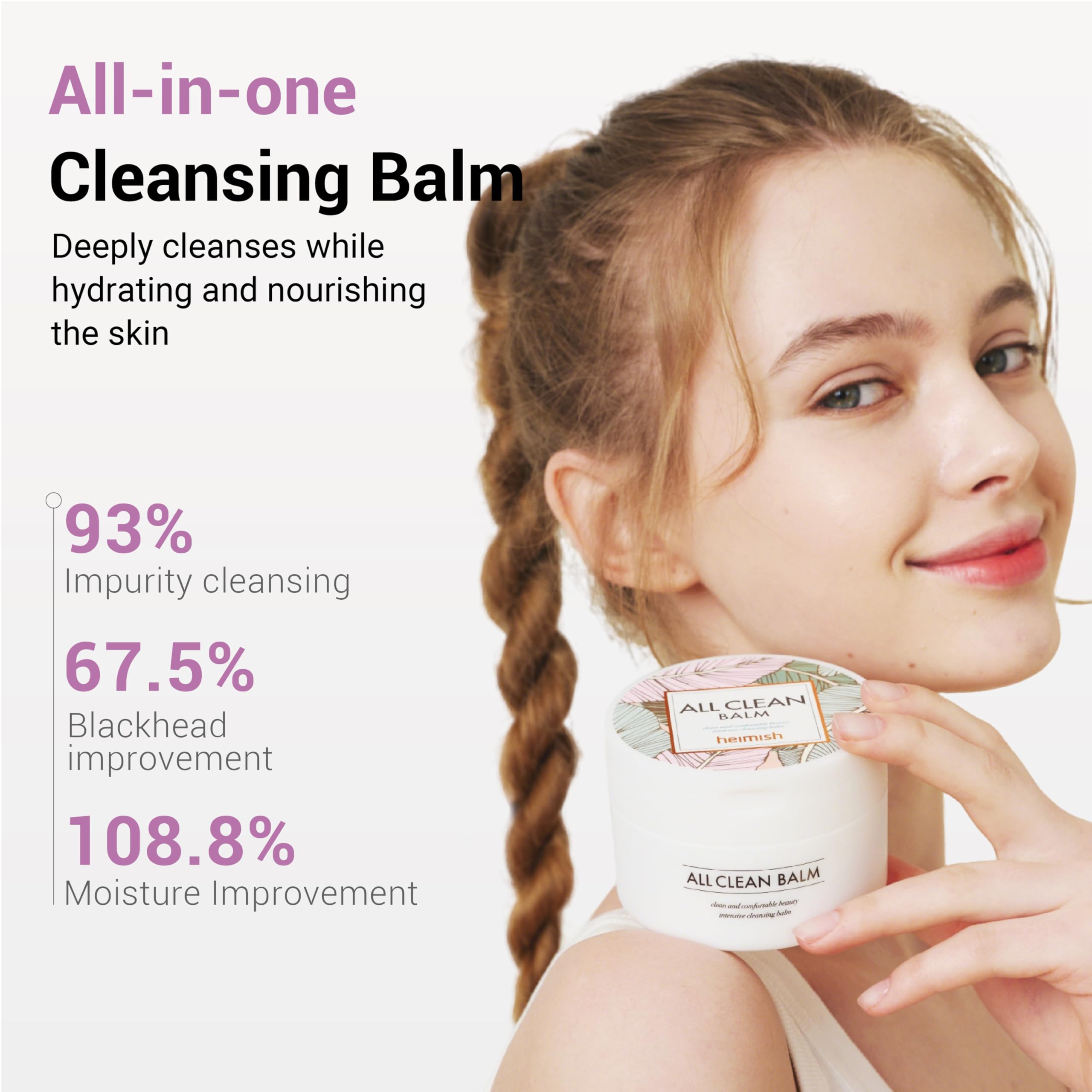 Texture huile-emulsion du baume pour une peau douce.