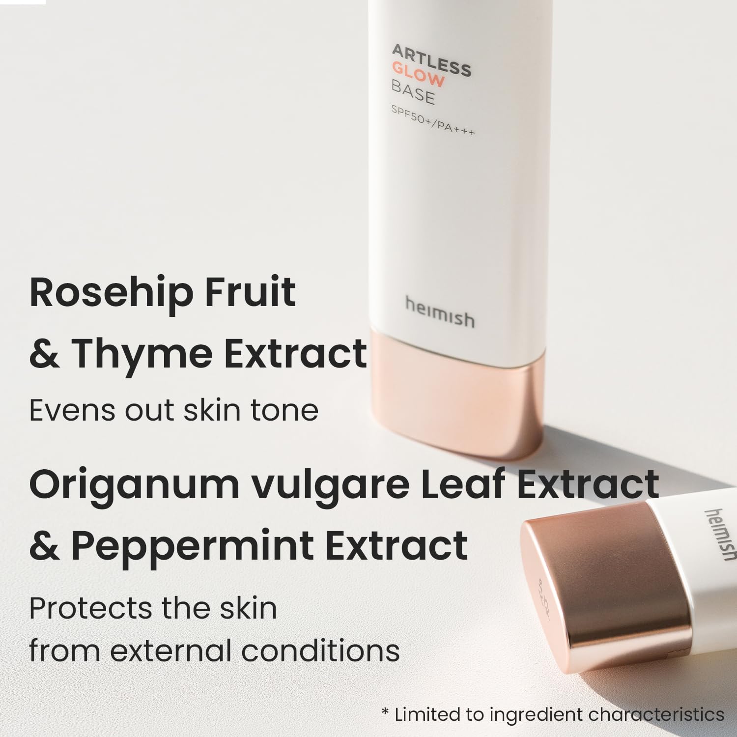 HEIMISH Artless Glow Base – teinte naturelle adaptée à diverses carnations