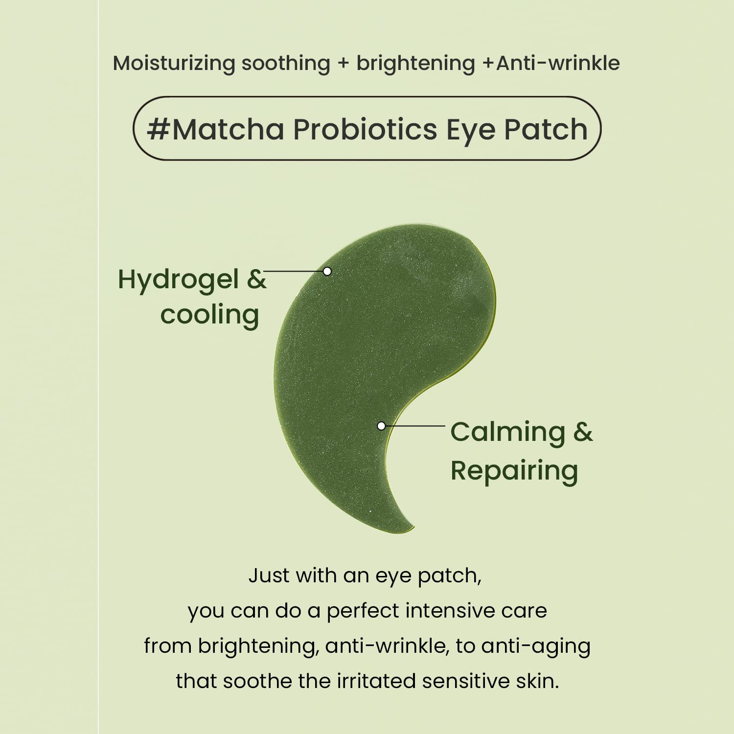 HEIMISH Matcha Biome: patch éclaircissant et raffermissant autour des yeux.
