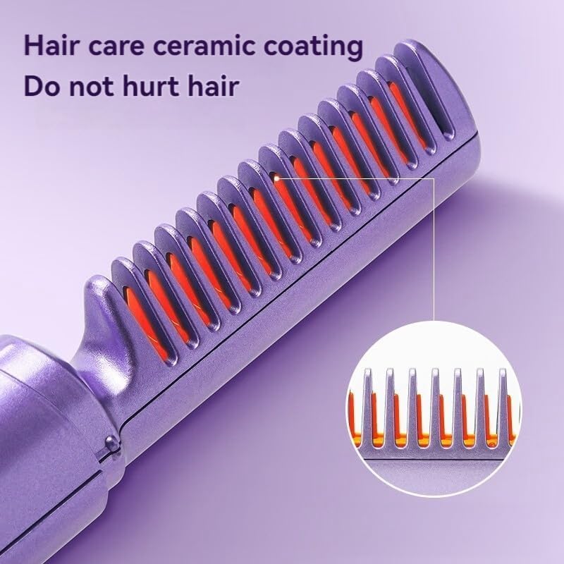 Hekisace brosse-coiffage céramique violet portable sans-fil pour coiffage en déplacement