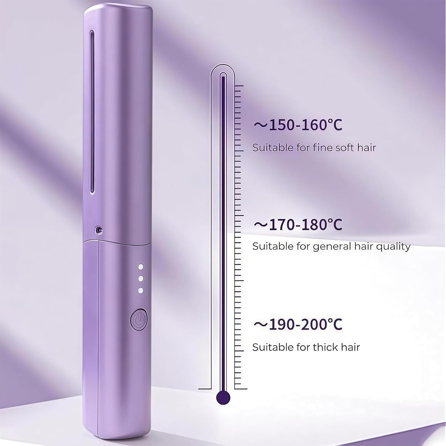 Hekisace brosse-coiffage céramique violet idéale pour tous types de cheveux et barbe