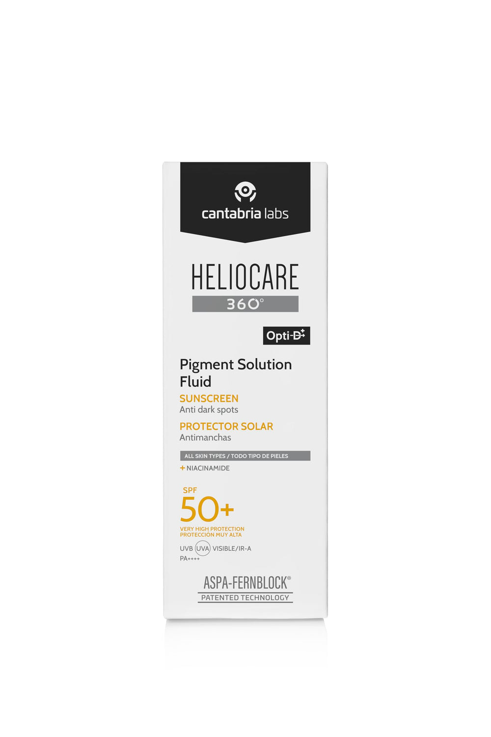 Texture légère d'Heliocare 360 Pigment Solution Fluid SPF50 qui pénètre rapidement.