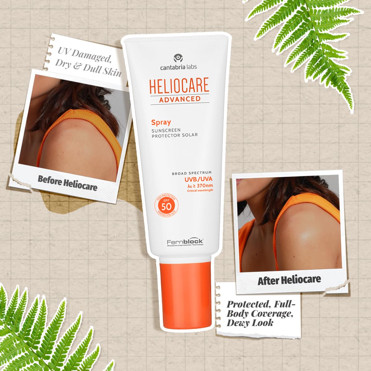 Heliocare Avance spray-bouteille 200ml, format pratique pour le quotidien.