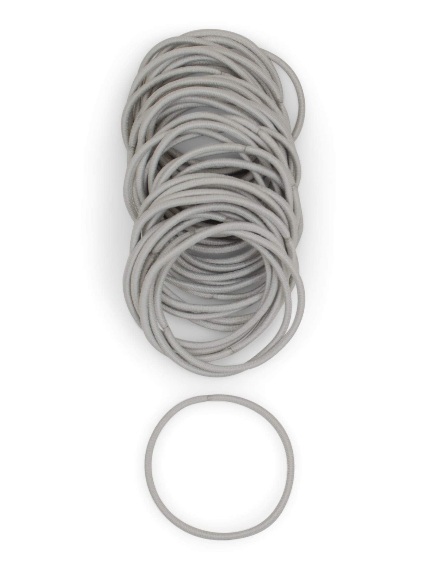 Heliums elastiques fins gris clair, 1,75 pouce idéal pour petites coiffures.