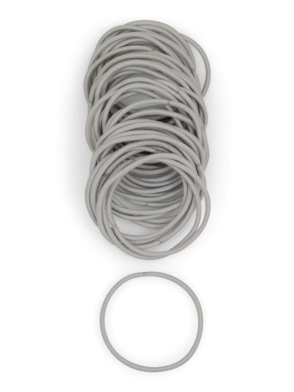 Heliums elastiques fins gris clair, 1,75 pouce idéal pour petites coiffures.