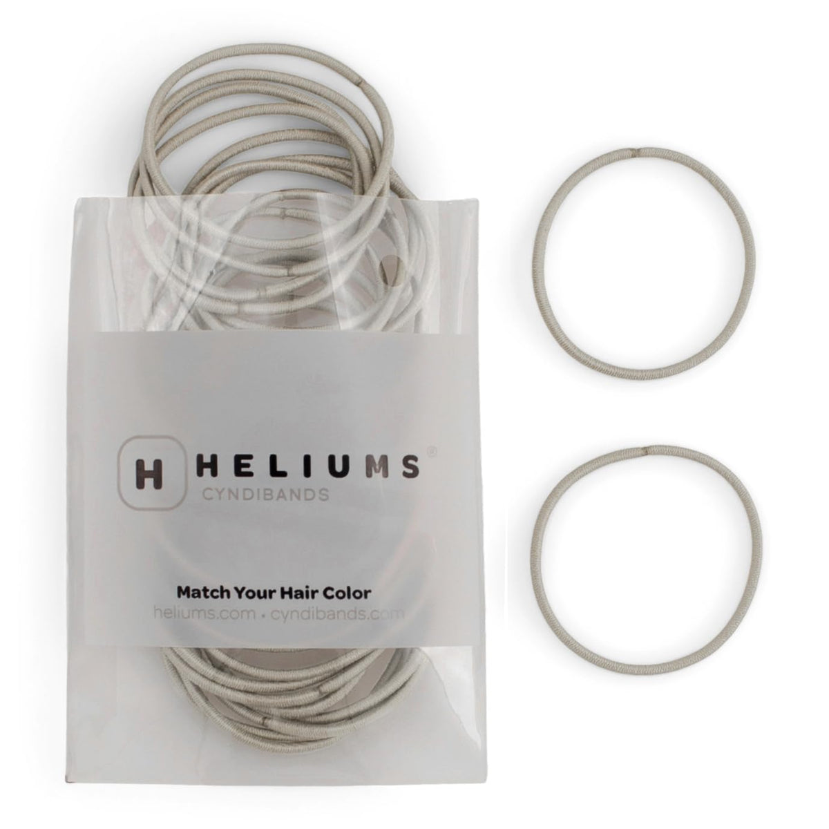 Heliums elastiques pour cheveux fins gris clair, maintien discret.