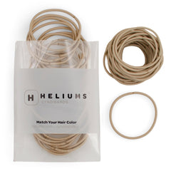 Heliums élastiques cheveux fins sable blond 2mm, tenue douce et sans traction.