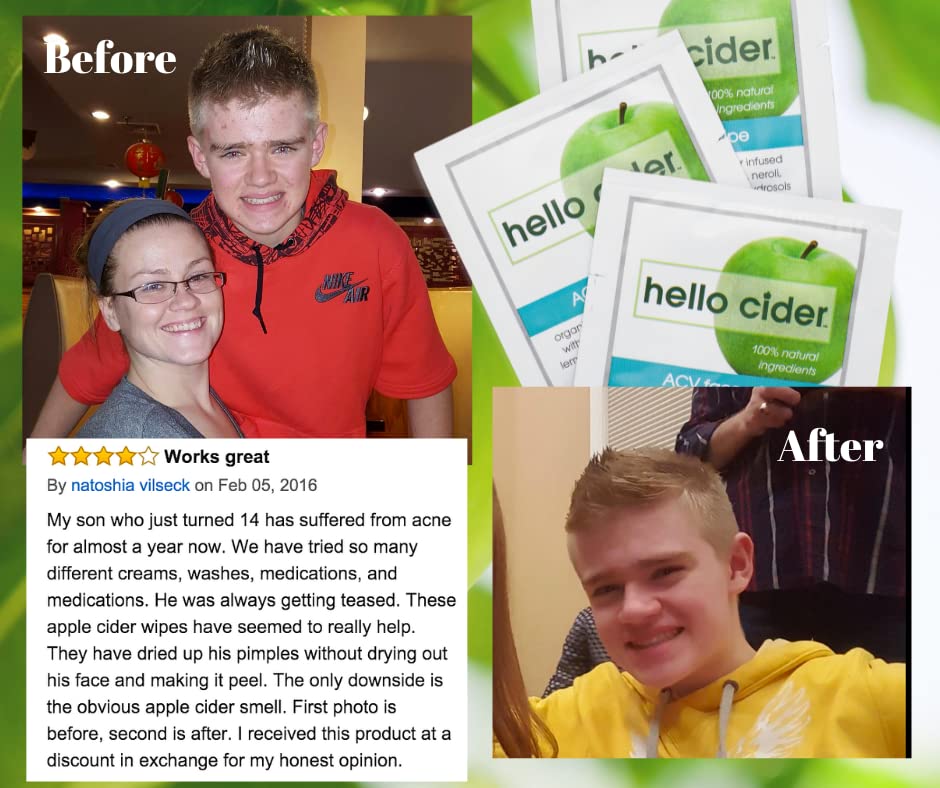 Hello Cider wipe in hand removing makeup delivering convenient refresh