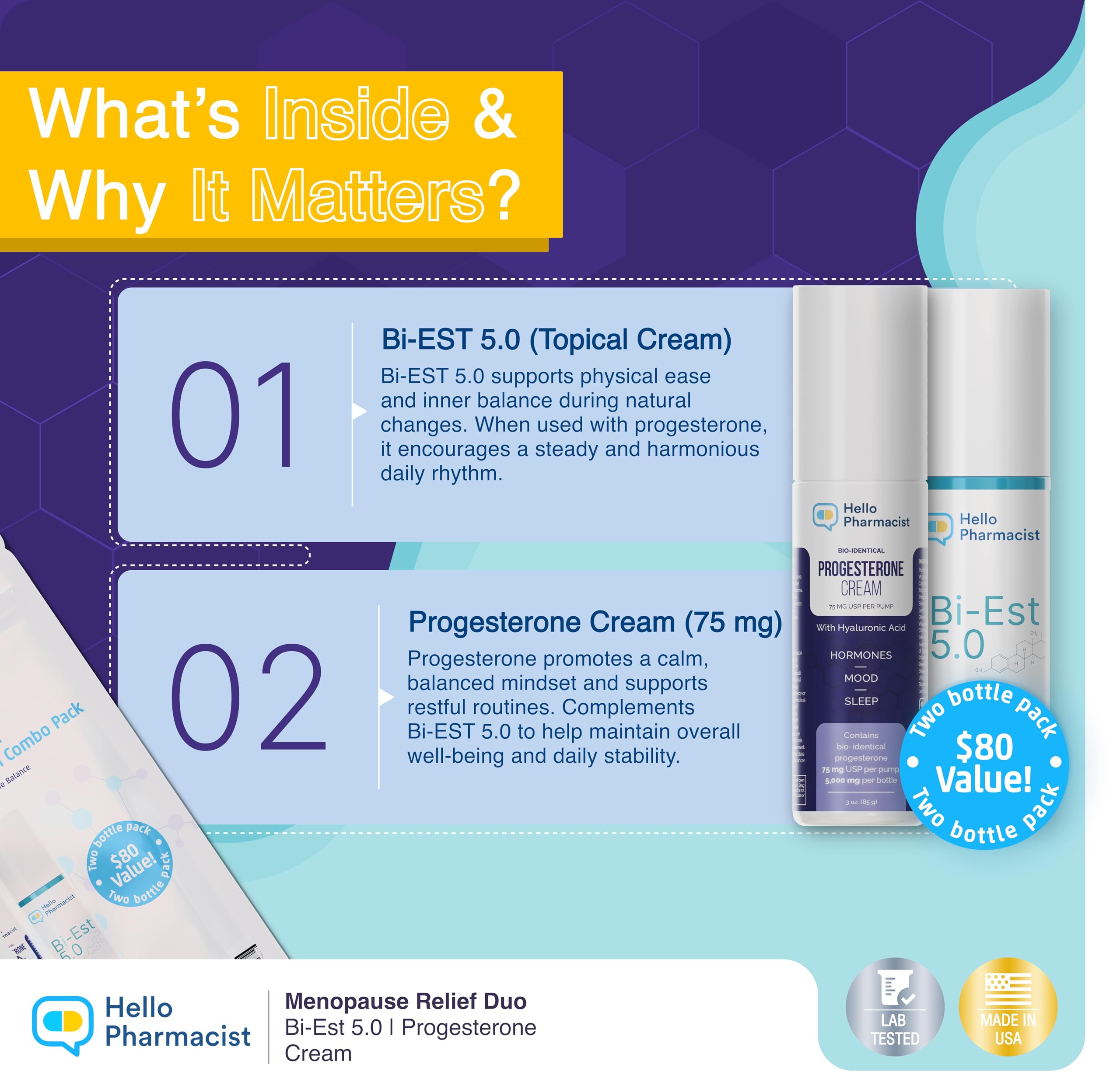 HelloPharmacist Biestro 5.0 – texture crème sur la peau, confort potentiel.