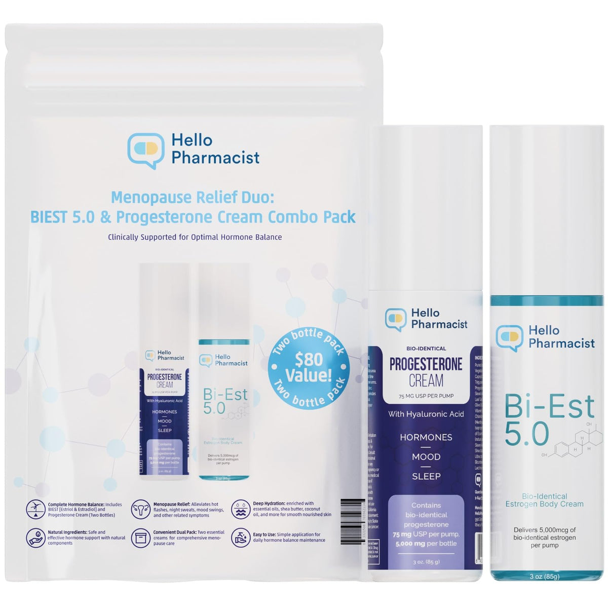 HelloPharmacist Biestro 5.0 – flacon pompe pour une application pratique.