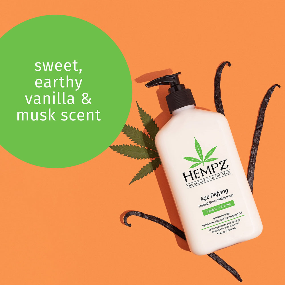 Hempz sans parabènes, vegan et sans gluten pour un soin en douceur.