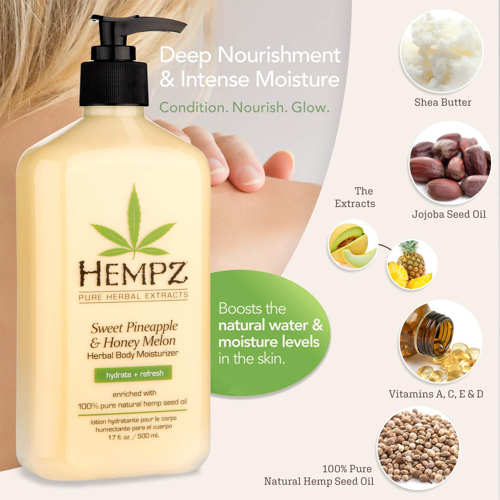 application quotidienne hempz pour peau douce et nourrie
