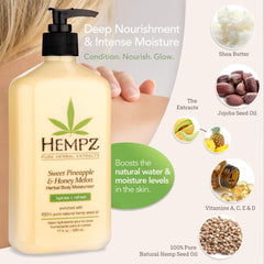 application quotidienne hempz pour peau douce et nourrie