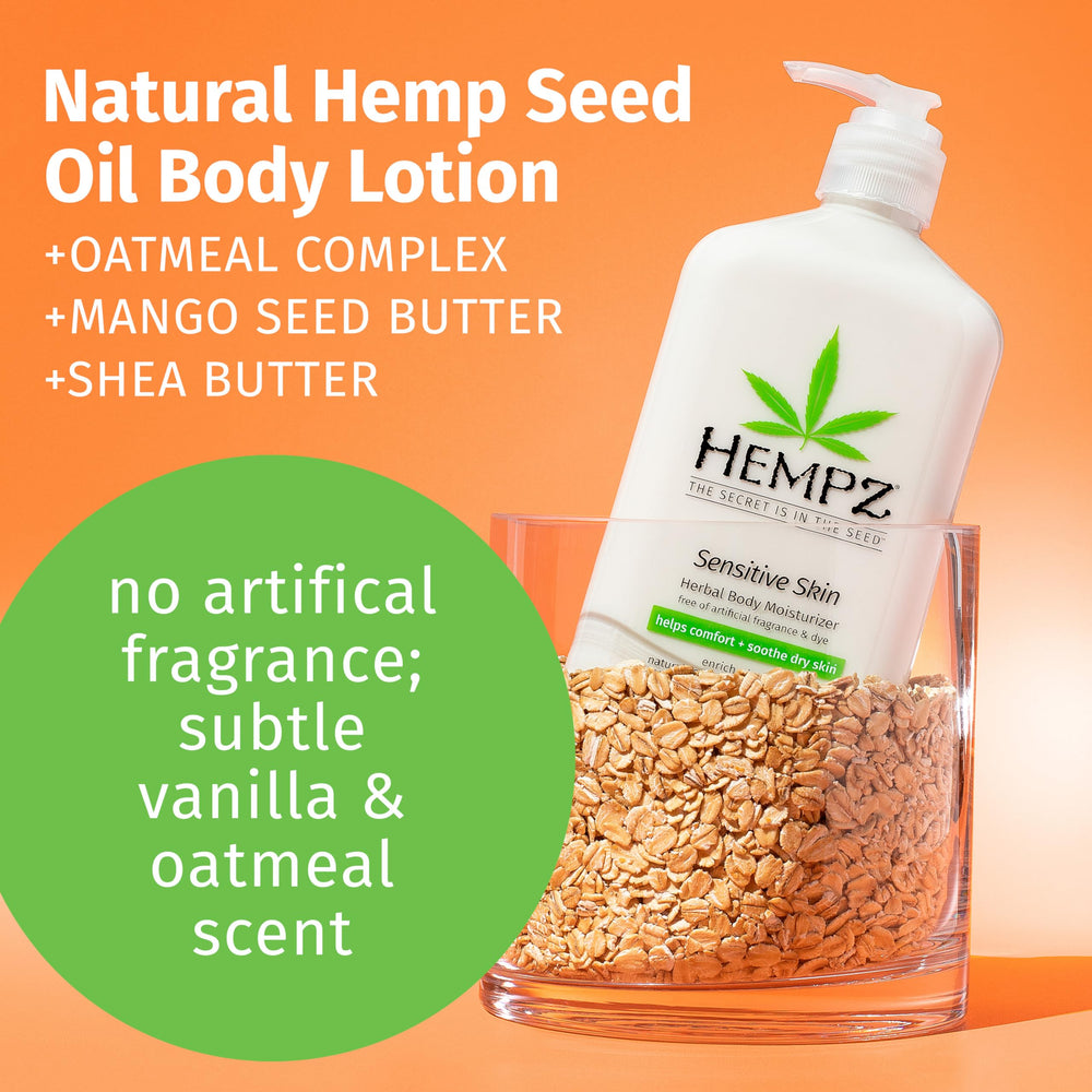 Hempz beurre cacao hydratant pour peau sensible et sèche.