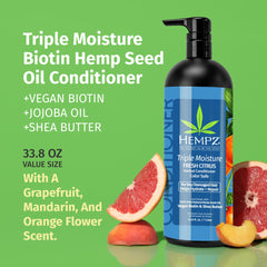 Hempz Biotin : focus sur l’huile de graines de chanvre comme ingrédient clé.