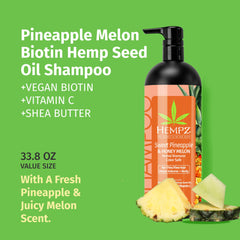 Hempz Biotine Shampoing pour cheveux colorés, flacon: protège la couleur et hydrate.