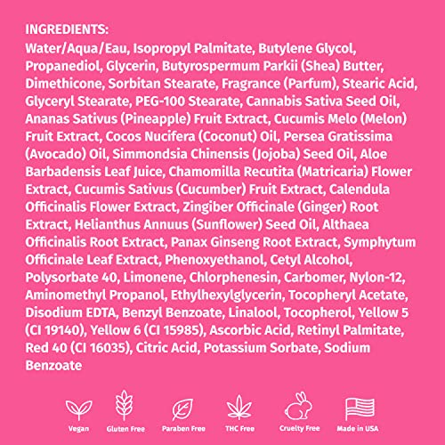 Formule végane Hempz, sans parabènes ni gluten.
