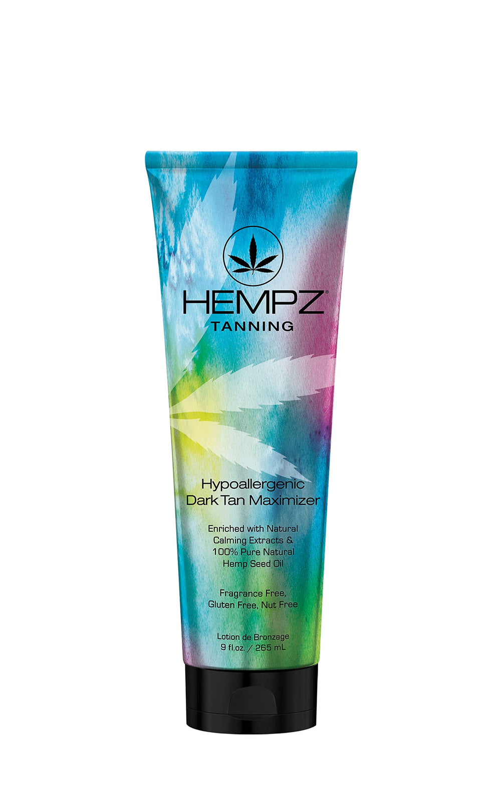 Hempz Hypoallergenique Bronzant Maximizer, bouteille claire, sans parfum, convient à une routine hydratante quotidienne.