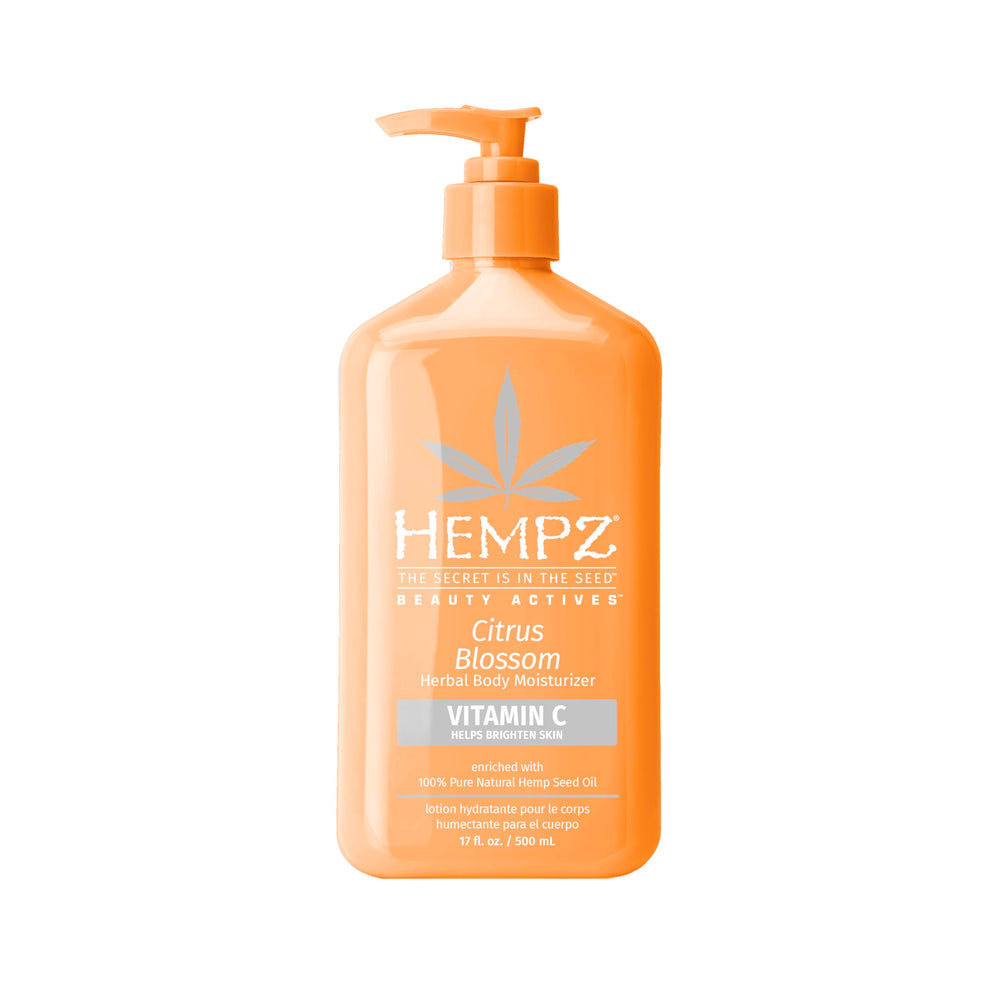 Hempz Citrus Blossom – crème corps en bouteille, hydratation nourrissante tout au long de la journée