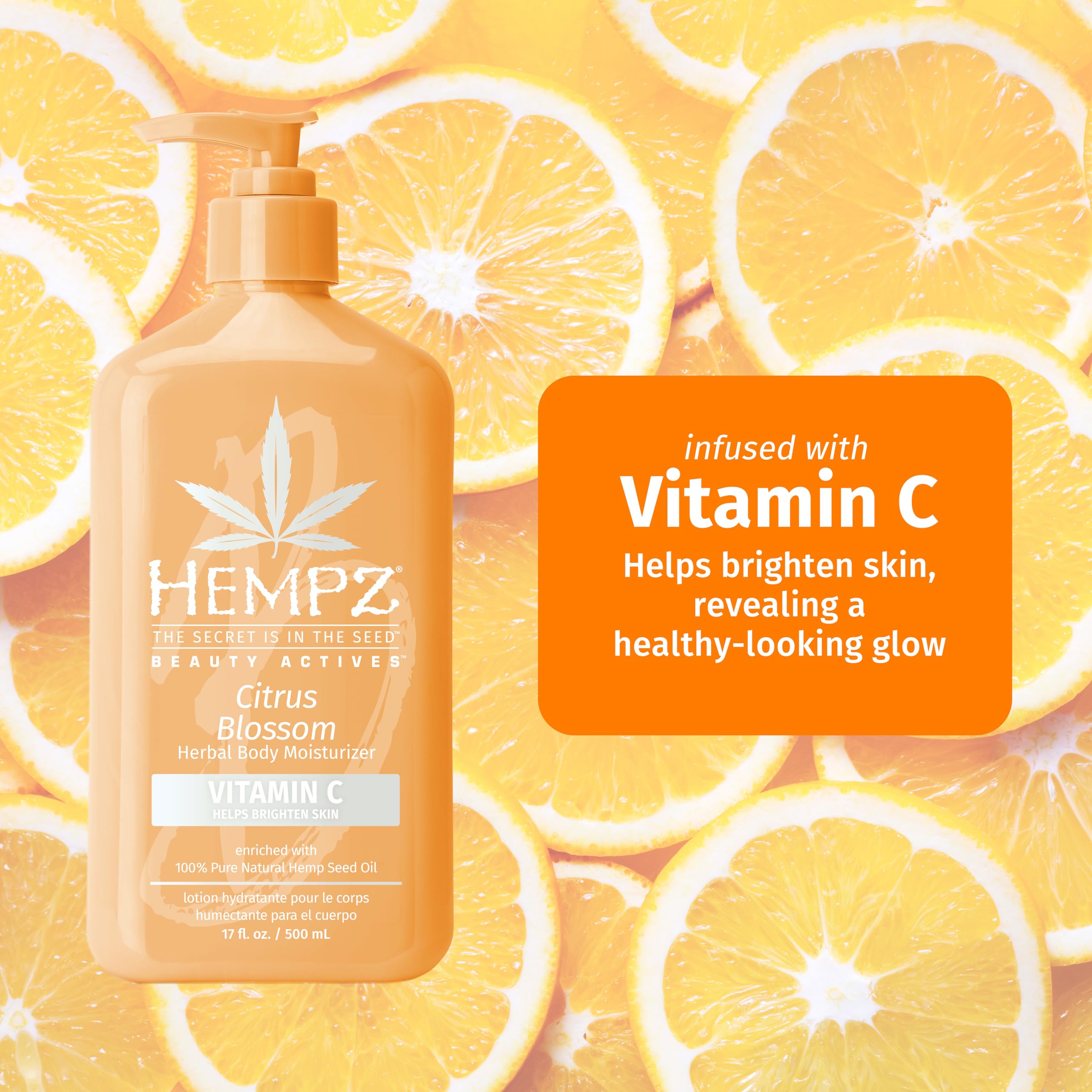 Vitamine C et extraits d’agrumes pour un éclat potentiel