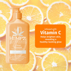 Vitamine C et extraits d’agrumes pour un éclat potentiel