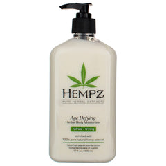 Texture légère et absorption rapide du Hempz Anti-Âge.