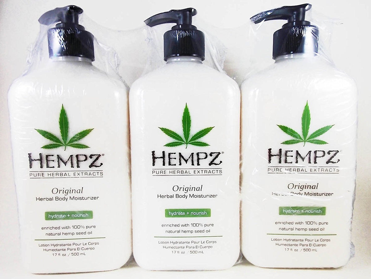 Hempz Hydratant Original a base d herbes pack de 3 flacons pour hydratation durable