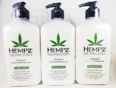 Hempz Hydratant Original a base d herbes pack de 3 flacons pour hydratation durable