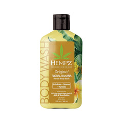 Hempz Douche Corps Original Floral et Banane, bouteille hydratante adaptée peau sensible.