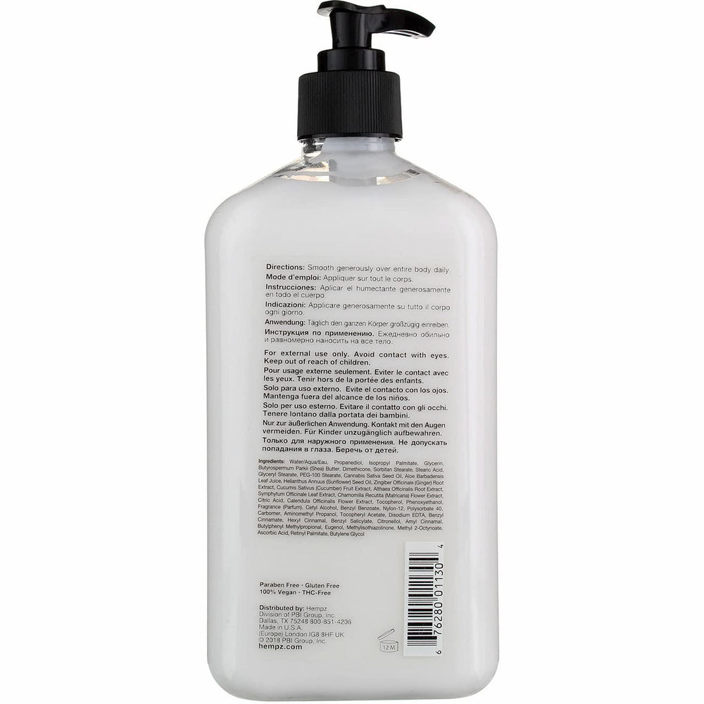 Huile de graines de chanvre Hempz apportant hydratation et nutriments essentiels