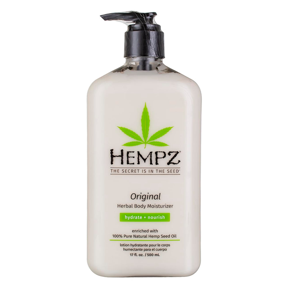Hempz hydratant corporel original en flacon pompe offrant hydration durable pour toutes les peaux