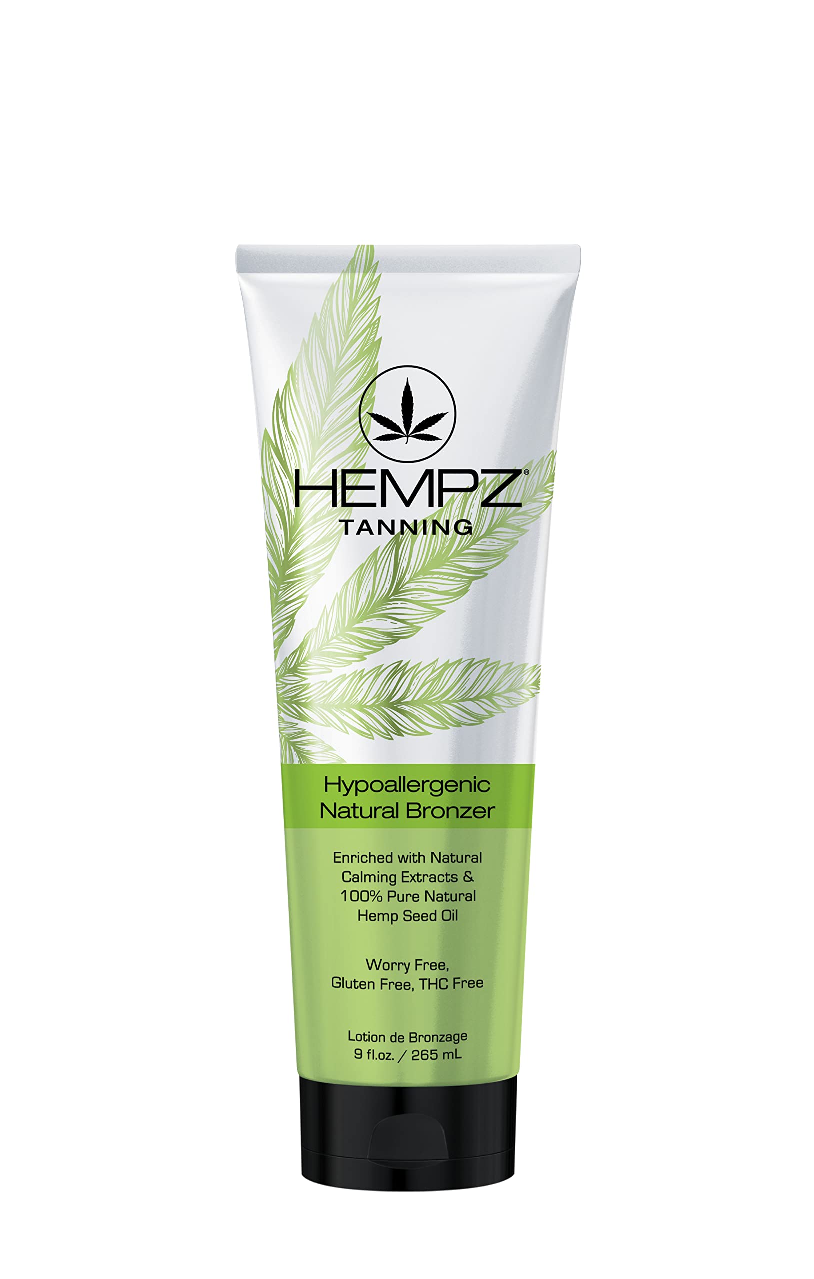HEMPZ Hypoallergenic Natural Bronzer bottle offers an even sun-kissed glow.